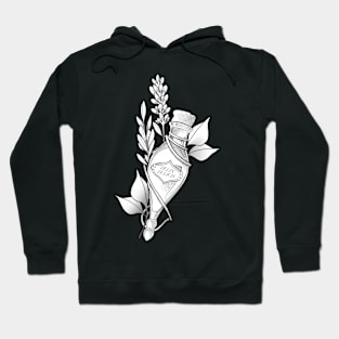 Luck in a Bottle - black and white Hoodie